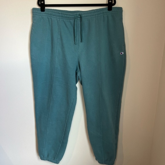 Champion Womens Pintuck Fleece Brushed Jogger Sweatpants Aqua Tonic Size XXL 2XL - Picture 1 of 10